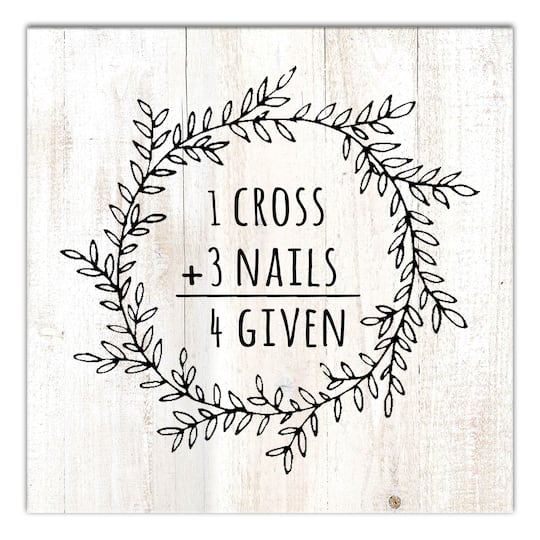 Easter Math Wreath Canvas Wall Art